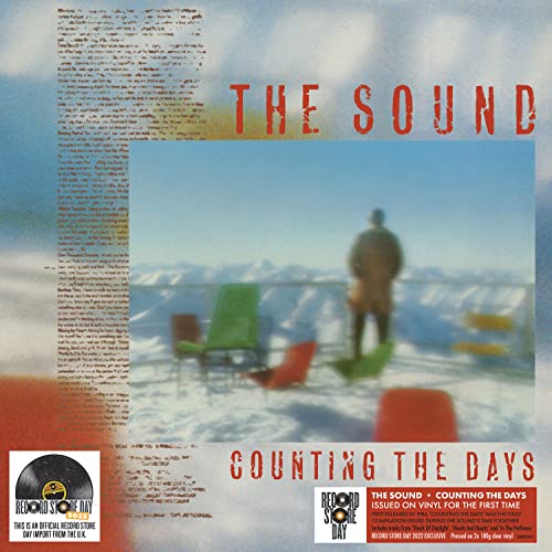 Album cover for "Counting The Days" by The Sound, featuring a man and mountains.