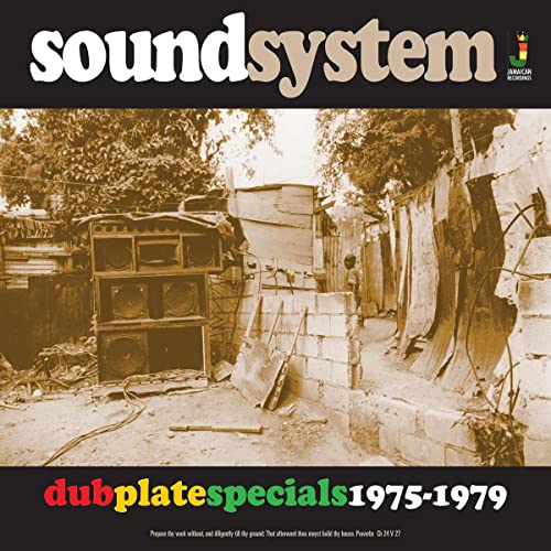Sepia-toned album cover featuring a large speaker stack in a rustic outdoor setting.