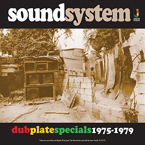 Vinyl record cover: "Sound System - Dub Plate Specials 1975-1979" with a Jamaican street scene.