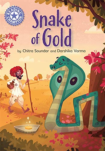 Book cover: a large green snake and a man with a pot.