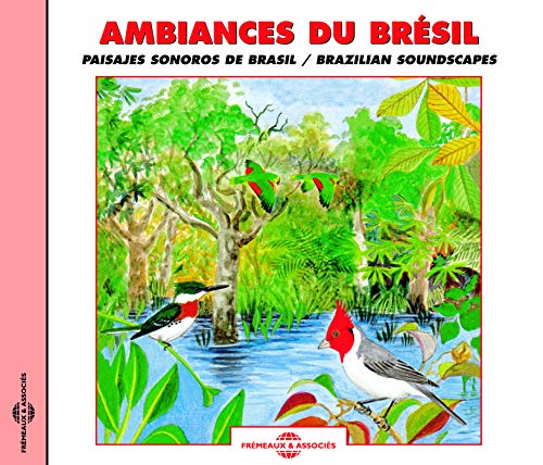 CD cover showing a watercolor painting of birds in a lush Brazilian forest setting.