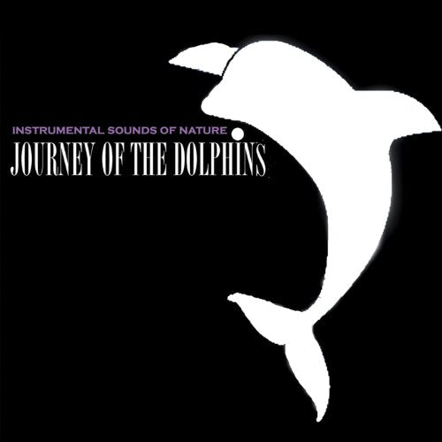 "CD cover with a white dolphin silhouette on a black background, with text."