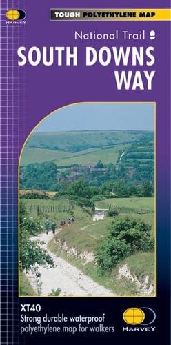 South Downs Way trail map cover with rolling hills and a path.