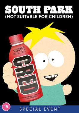 South Park DVD cover featuring Stan holding a large bottle of "CRed.