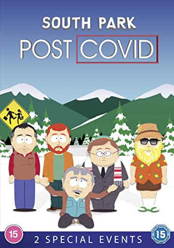 DVD cover featuring adult South Park characters in a snowy landscape with mountains.
