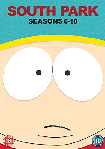 South Park Seasons 6-10 DVD cover featuring a close-up of Eric Cartman's face.