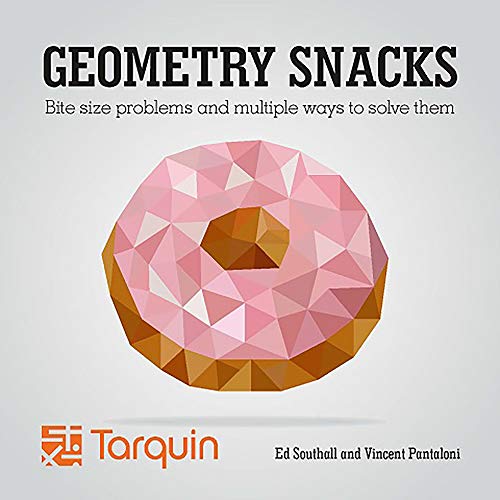 Book cover: "Geometry Snacks" with a polygonal pink donut illustration.