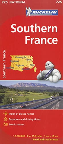 Michelin road map cover for Southern France featuring the Michelin Man and a landscape photo.