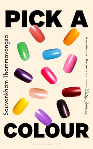 Book cover titled Pick a Colour featuring various colorful nail polish swatches on cream background.