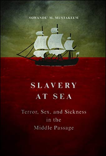Book cover depicting a sailing ship over a red and green background.