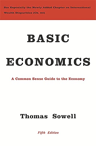 Book cover: "Basic Economics" by Thomas Sowell, fifth edition.