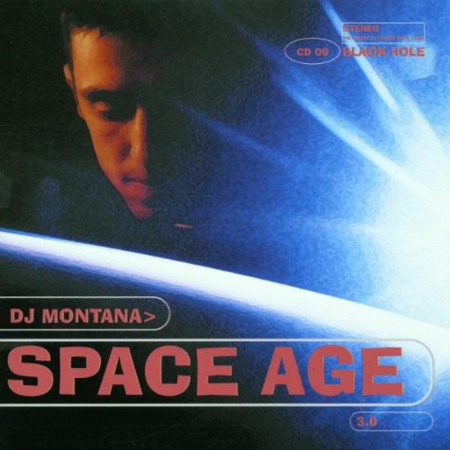 CD cover for “Space Age 3.0” featuring a man’s face and blue space imagery.
