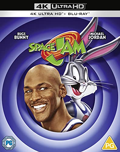 Space Jam Blu-ray cover featuring Bugs Bunny and Michael Jordan.