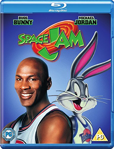 Space Jam Blu-ray cover featuring Bugs Bunny and Michael Jordan.