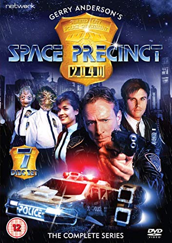 “Space Precinct” DVD cover featuring police officers and a futuristic city.