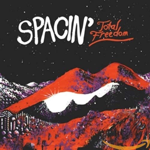 CD cover with stylized lips and mountainous landscape, dark background.