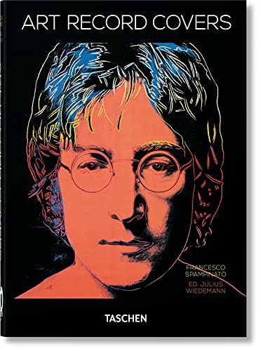 Book cover featuring a stylized, colorful portrait of John Lennon on a black background.
