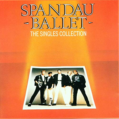 Spandau Ballet CD cover with band photo on an orange background.