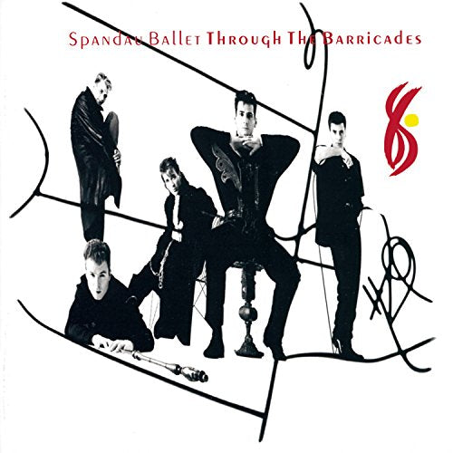 Spandau Ballet album cover: five men in dark clothing, abstract lines.