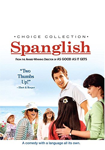 “Spanglish” Blu-ray cover featuring actors with a beach background.
