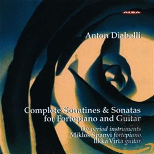 CD cover with a dark rose and text: "Anton Diabelli Complete Sonatinas & Sonatas".