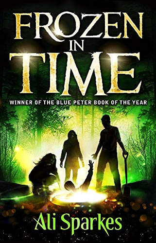 Book cover: three silhouetted figures in a glowing, dark forest scene.