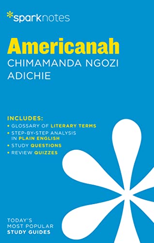 SparkNotes study guide cover for Chimamanda Ngozi Adichie’s “Americanah”.