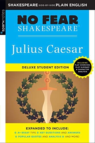 “No Fear Shakespeare” deluxe student edition of “Julius Caesar” book cover.