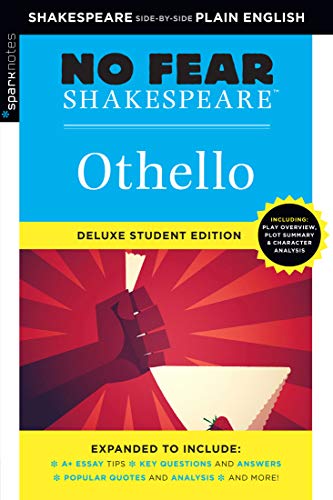 No Fear Shakespeare" deluxe student edition of Othello book cover.