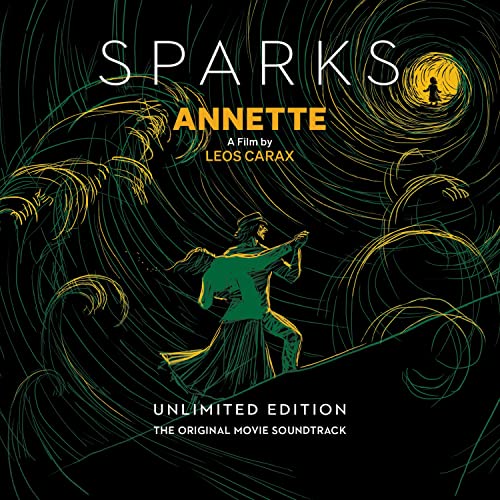 CD cover for Sparks’ “Annette” soundtrack, featuring illustrated figures.