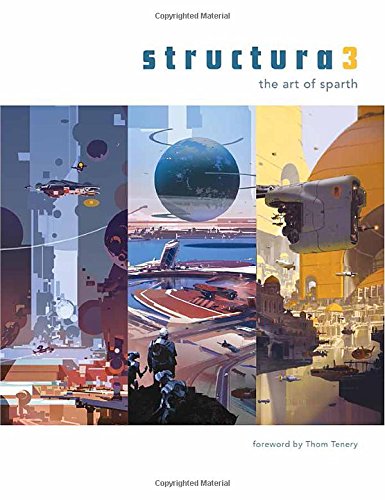 Book cover featuring colorful, futuristic sci-fi landscape illustrations.
