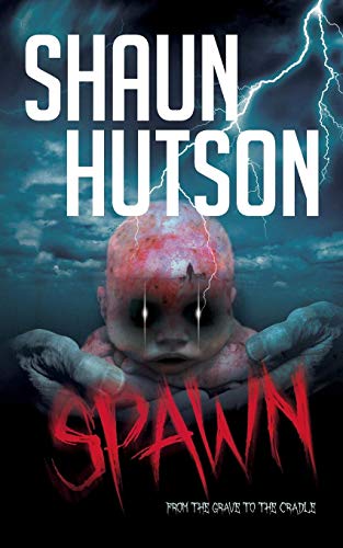 Book cover: a pale, damaged baby doll with lightning and dark clouds.