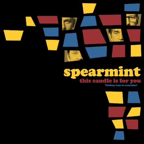 Spearmint album cover: abstract geometric shapes with portrait inserts.