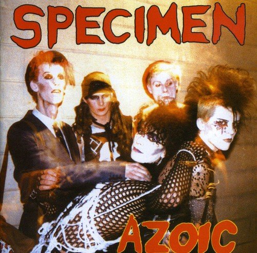 CD cover for "Azoic" featuring four punks in dramatic makeup and clothing.