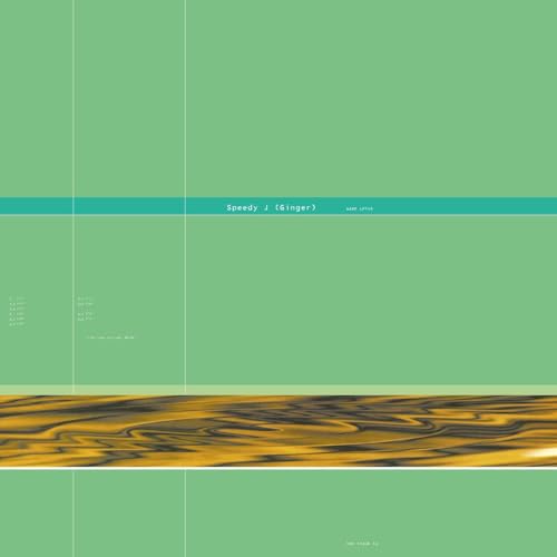 Green and gold vinyl record cover for Speedy J’s “Ginger.”
