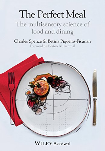 Book cover: “The Perfect Meal” with illustrated food and cutlery.