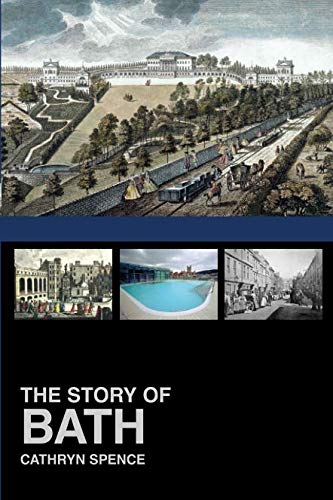 Book cover depicting historical and modern scenes of the city of Bath.