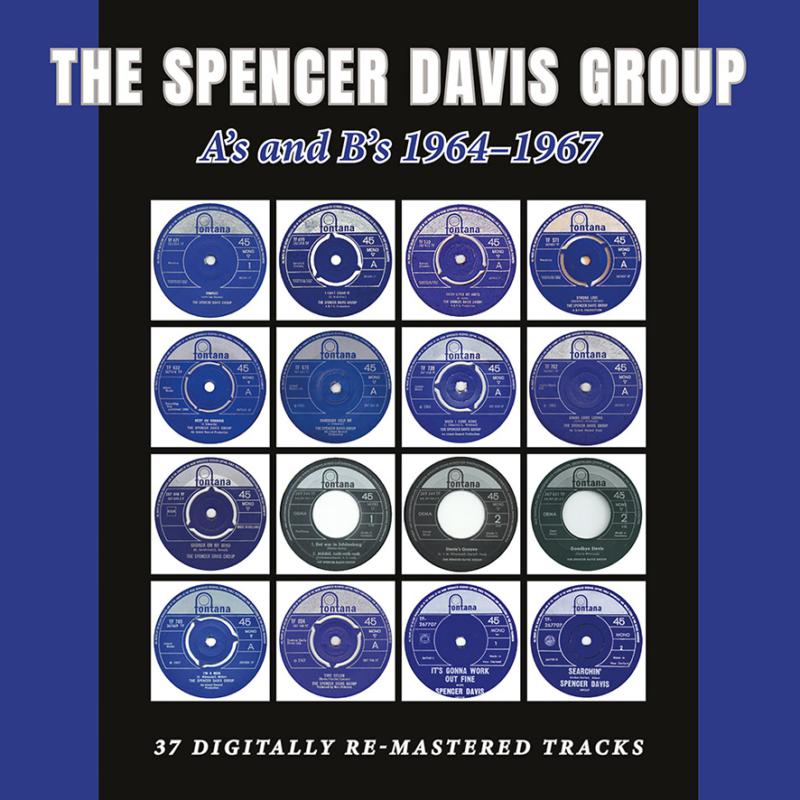 Album cover featuring a grid of sixteen vintage Fontana record labels by The Spencer Davis Group.