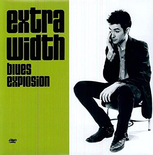 Album cover for Spencer Jon Blues Explosion’s “Extra Width,” featuring a portrait.