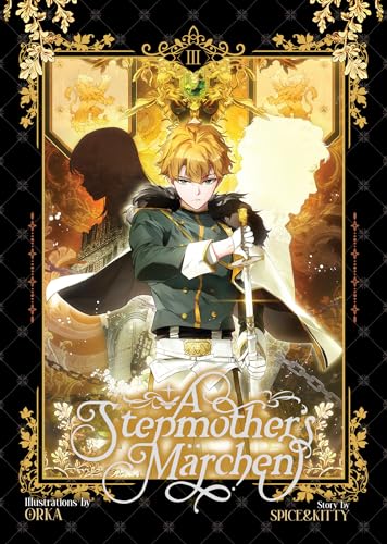 A manga cover featuring a blonde man holding a sword with ornate gold framing.