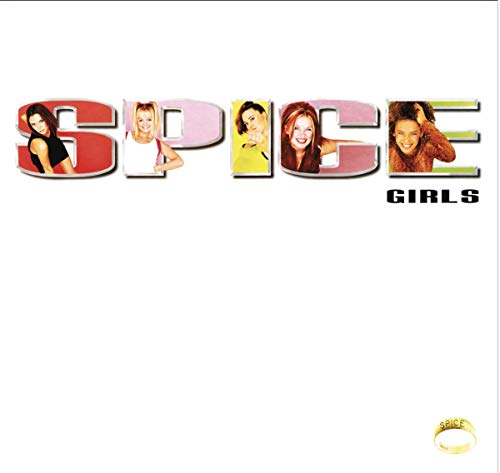 Spice Girls album cover featuring five portraits of the band members.