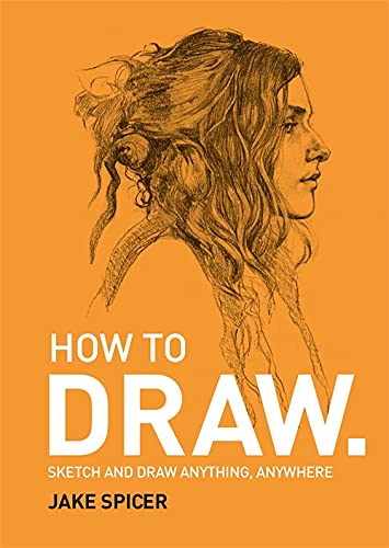 Book cover with a sketched portrait and bold white text: "HOW TO DRAW.