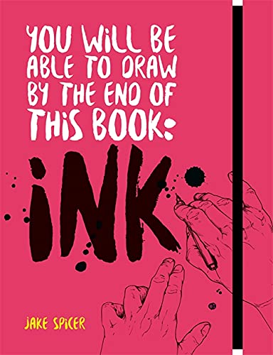 Book cover with pink background, bold white text, and ink splatter illustration.