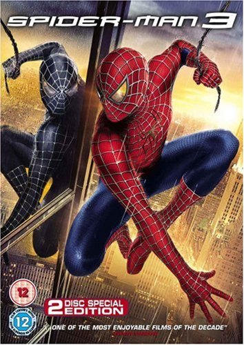 Spider-Man 3 DVD cover featuring two Spider-Men in dynamic poses.
