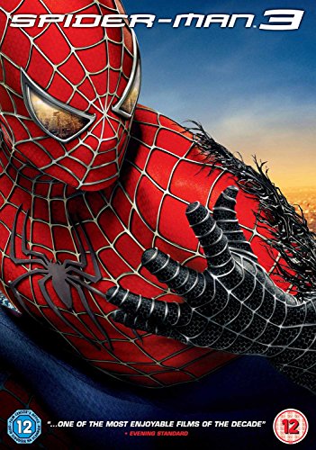 Spider-Man 3 DVD cover featuring Spider-Man in his red suit with a black symbiote arm.
