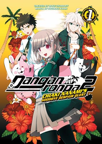 Manga cover featuring three anime characters and tropical flowers.