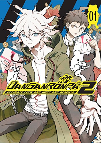 Manga cover featuring two young men and a white bear with a red eye.