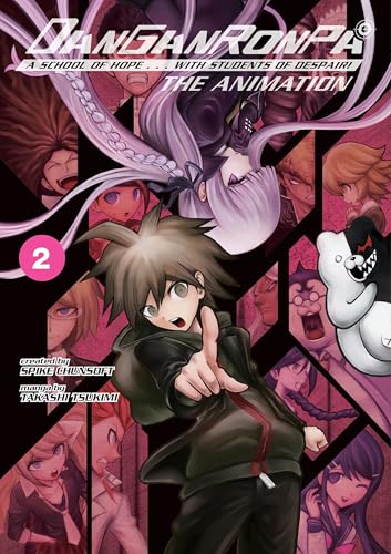 Manga cover featuring Makoto Naegi pointing forward surrounded by various Danganronpa characters and Monokuma.