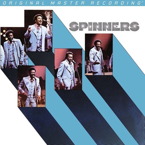 Album cover for The Spinners, featuring photos of the band performing.