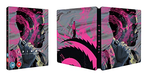 Spiral Blu-ray steelbook case with a man’s face and pink spiral design.